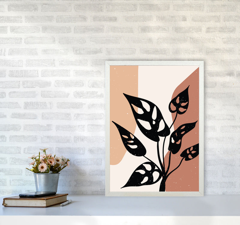 Abstract Botanical Art Print by Essentially Nomadic A2 Oak Frame