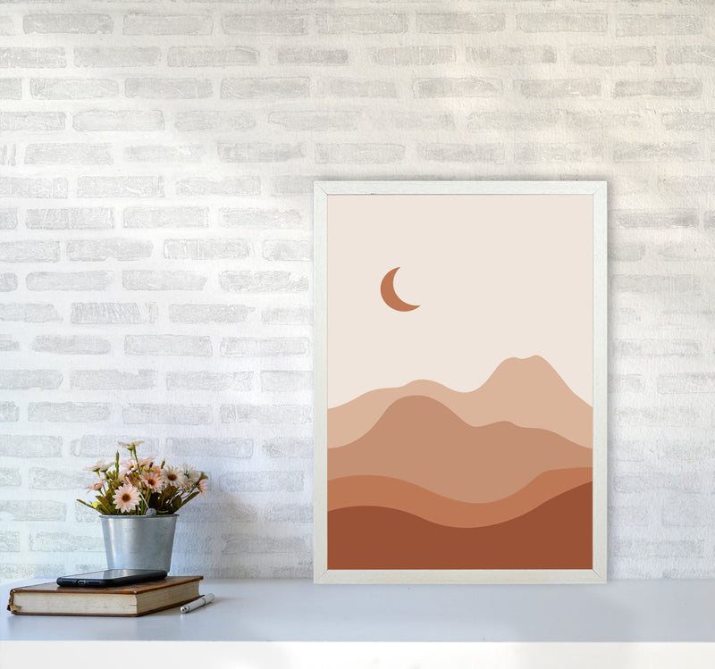 Mountain Landscape Art Print by Essentially Nomadic A2 Oak Frame
