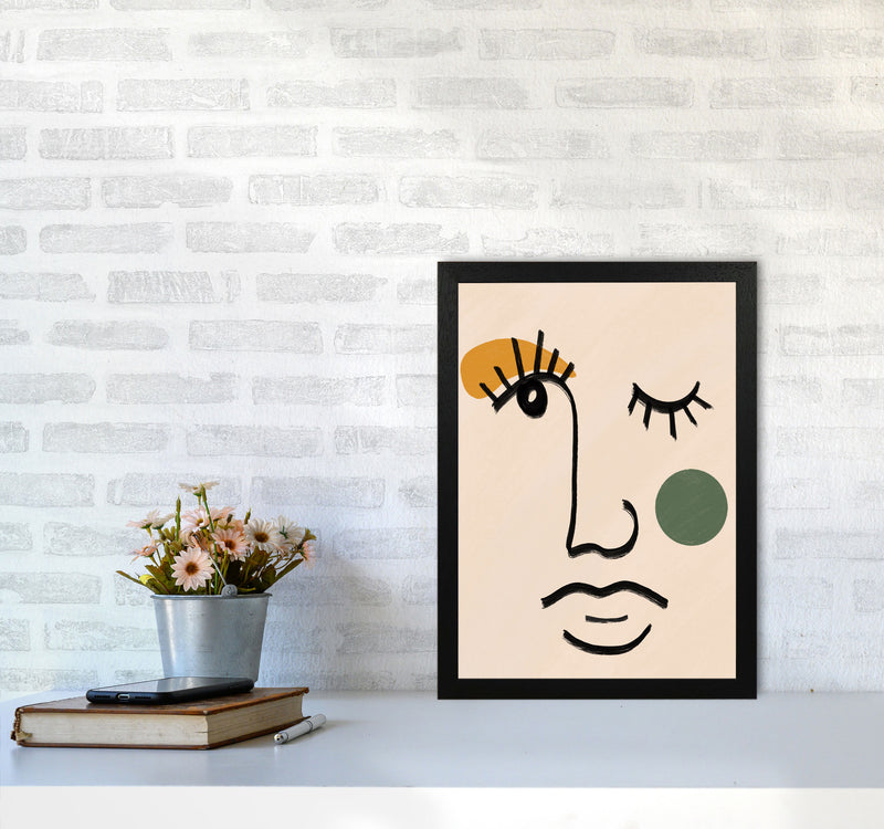 Absract 3 Face Line Art Art Print by Essentially Nomadic A3 White Frame