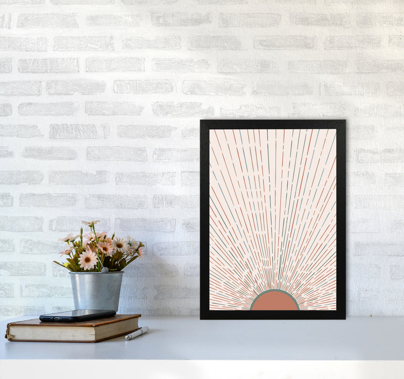 Midcentury Sun Rays Art Print by Essentially Nomadic A3 White Frame