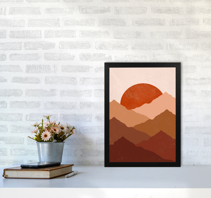 Mountain Sunset Art Print by Essentially Nomadic A3 White Frame