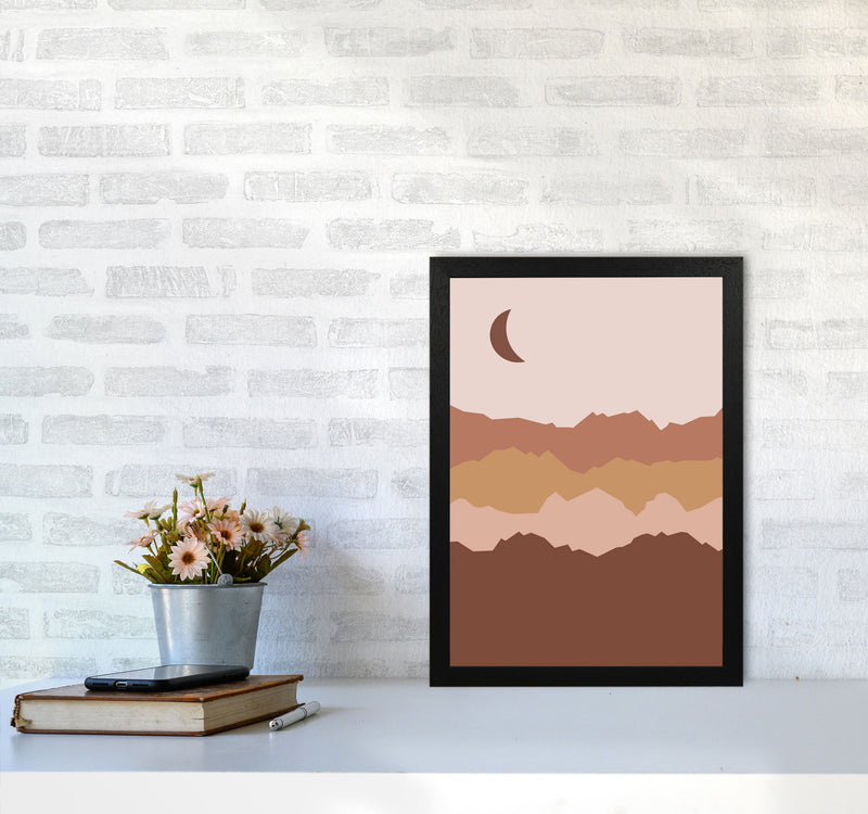 Mountain Moon Art Print by Essentially Nomadic A3 White Frame