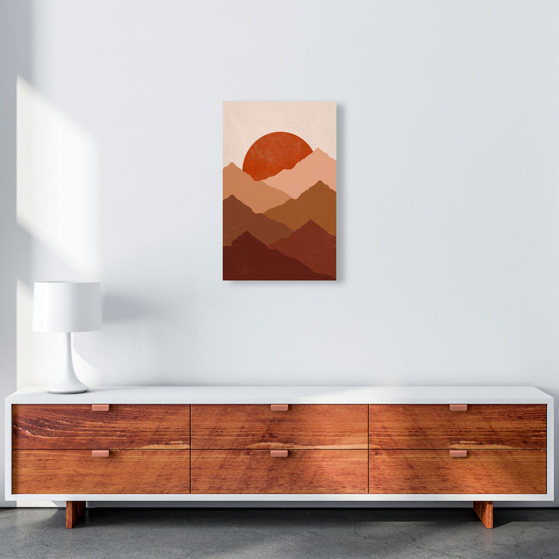 Mountain Sunset Art Print by Essentially Nomadic A3 Canvas