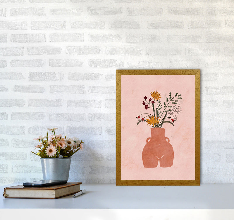 Figure Vase Flowers Art Print by Essentially Nomadic A3 Print Only