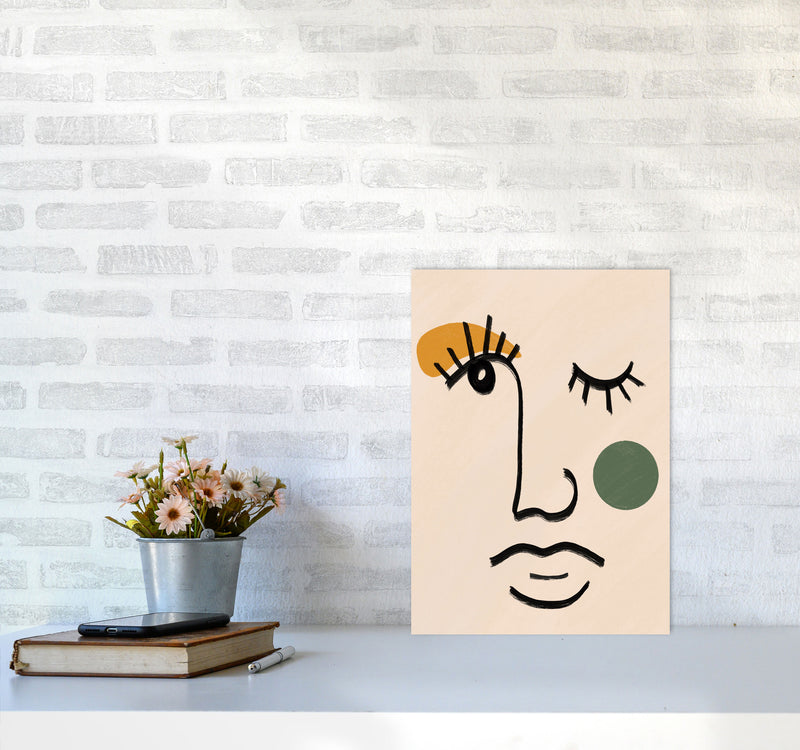 Absract 3 Face Line Art Art Print by Essentially Nomadic A3 Black Frame