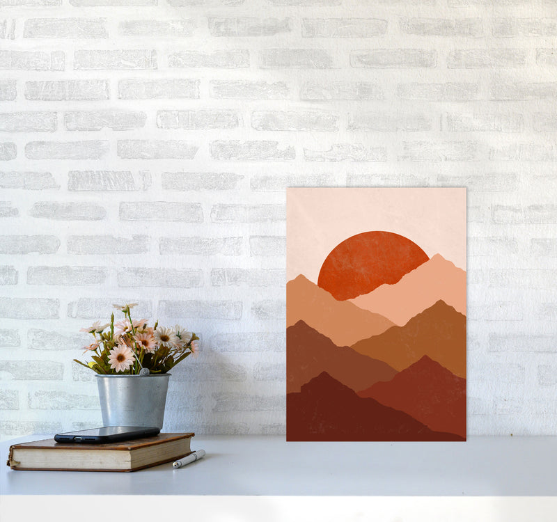 Mountain Sunset Art Print by Essentially Nomadic A3 Black Frame