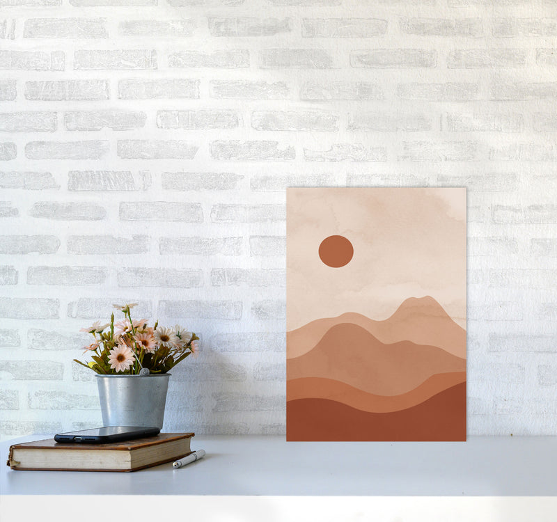 Mountain Landscapesun Art Print by Essentially Nomadic A3 Black Frame