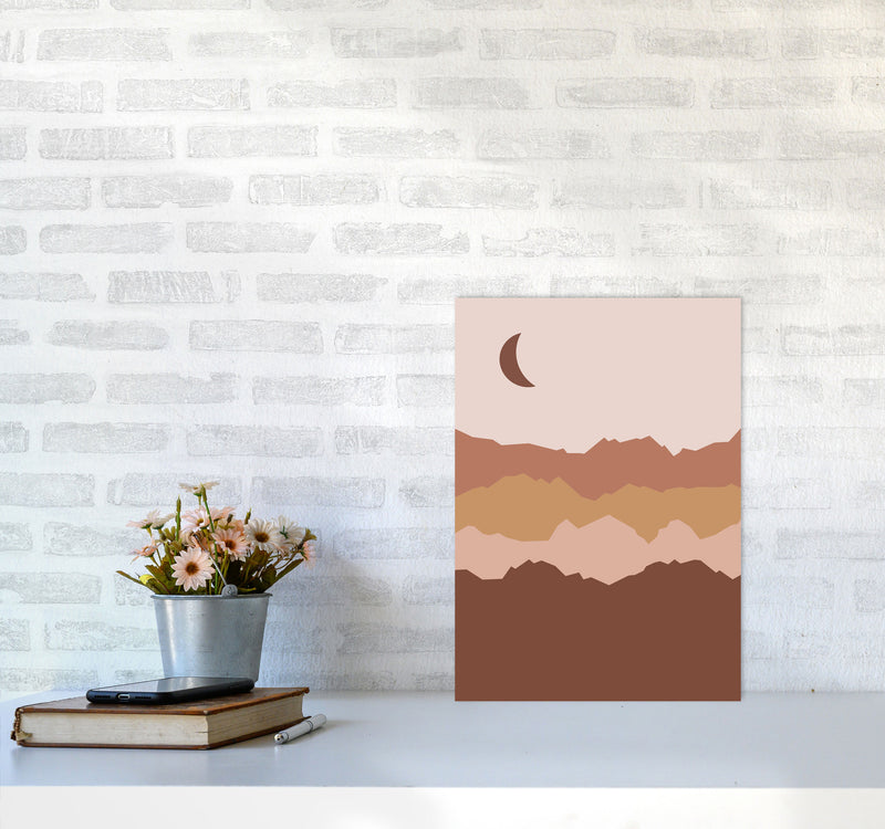 Mountain Moon Art Print by Essentially Nomadic A3 Black Frame