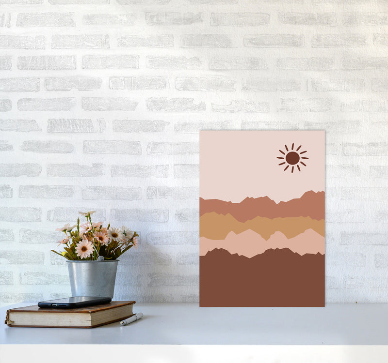 Mountain Sun Art Print by Essentially Nomadic A3 Black Frame