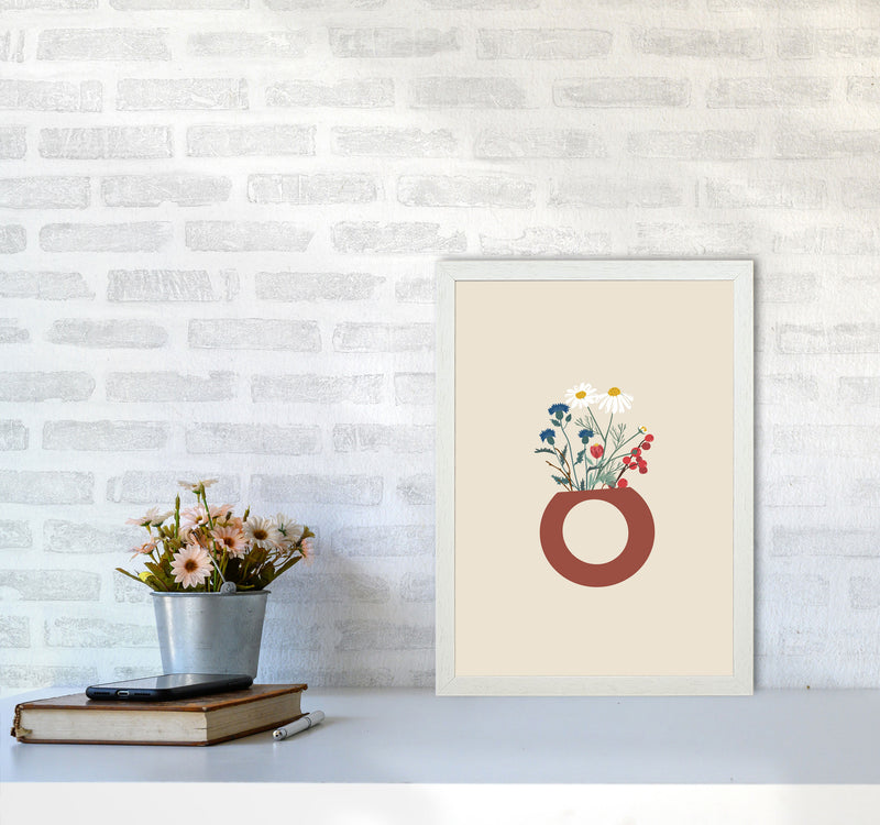 Vase With Flowers Art Print by Essentially Nomadic A3 Oak Frame