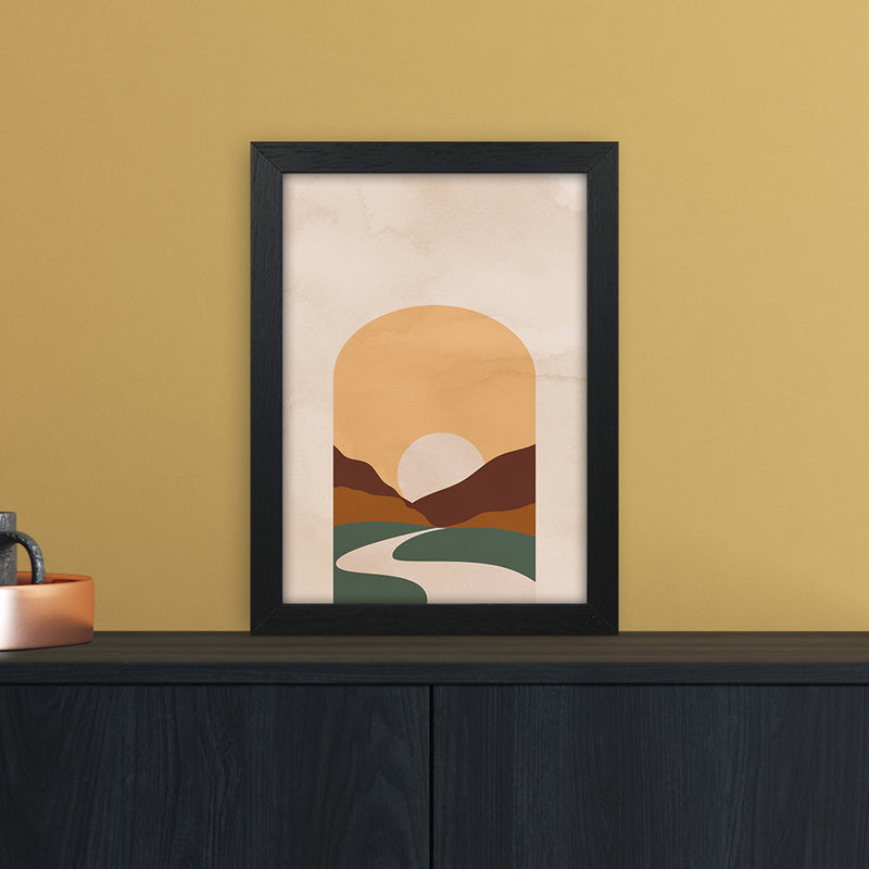 Road Sunset Art Print by Essentially Nomadic A4 White Frame