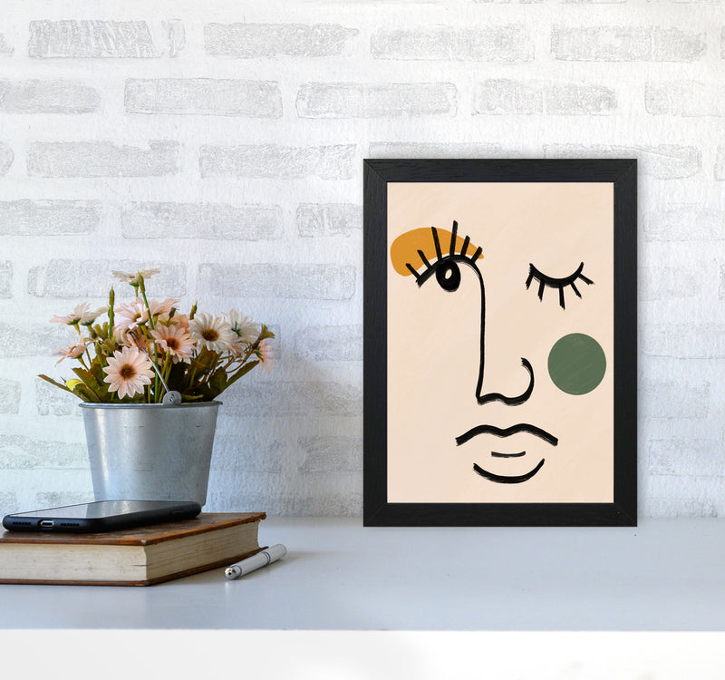 Absract 3 Face Line Art Art Print by Essentially Nomadic A4 White Frame