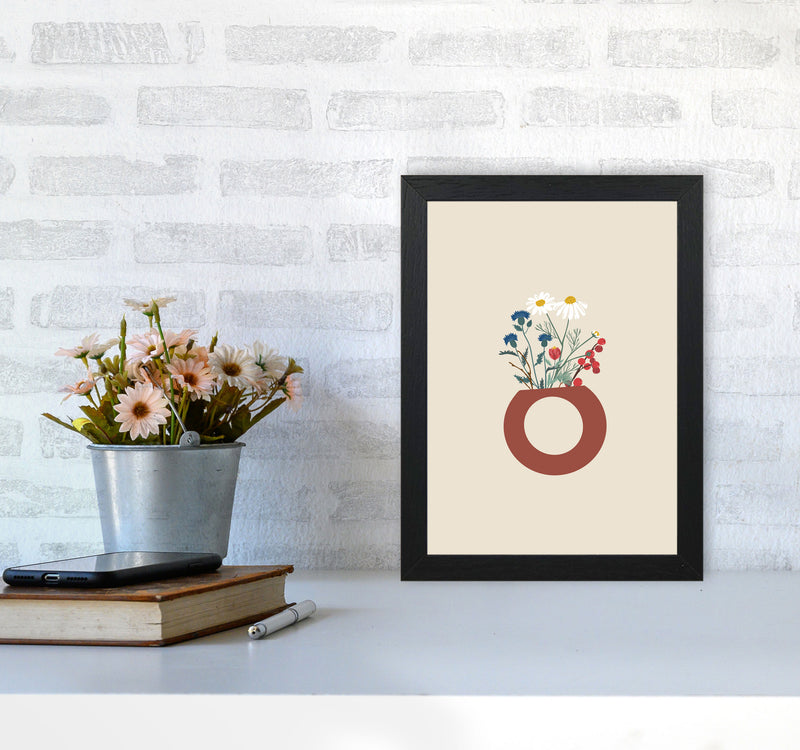 Vase With Flowers Art Print by Essentially Nomadic A4 White Frame