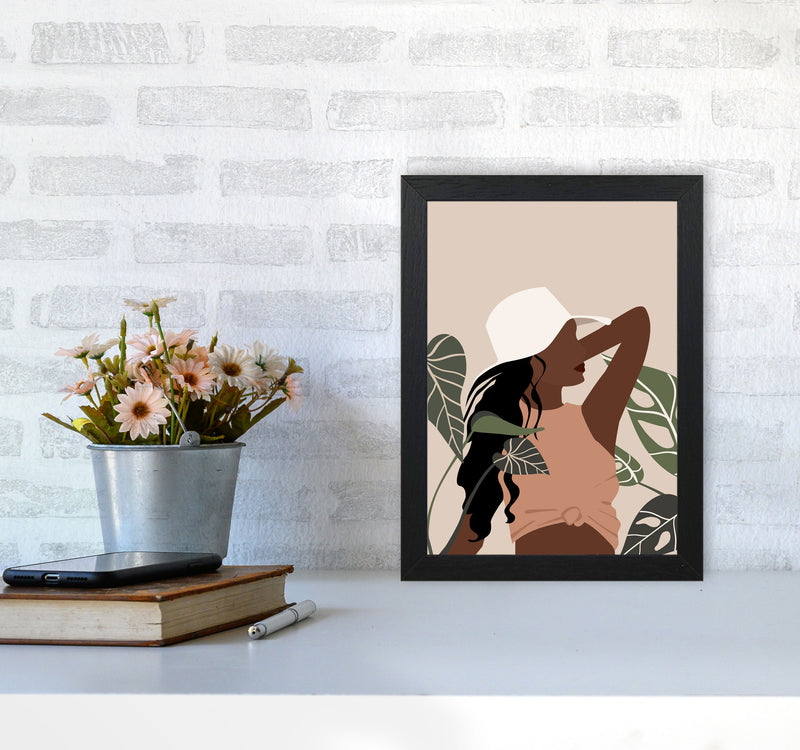 Girl Black Woman Art Print by Essentially Nomadic A4 White Frame