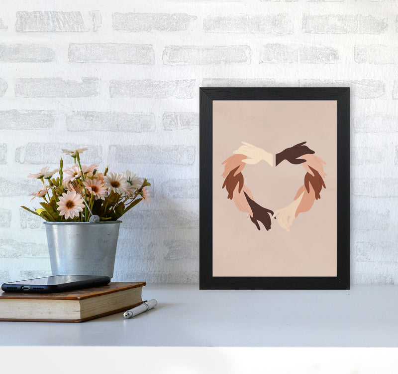 Hands Art Print by Essentially Nomadic A4 White Frame