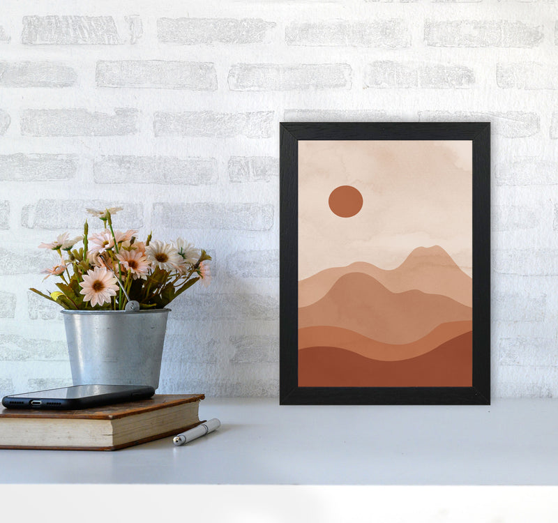 Mountain Landscapesun Art Print by Essentially Nomadic A4 White Frame