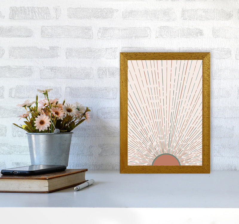 Midcentury Sun Rays Art Print by Essentially Nomadic A4 Print Only