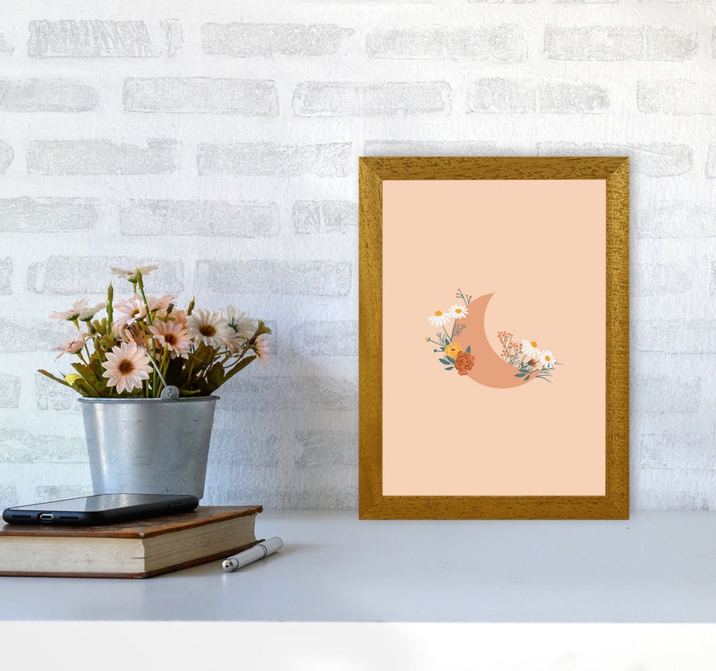 Moon Crescent Floral Art Print by Essentially Nomadic A4 Print Only