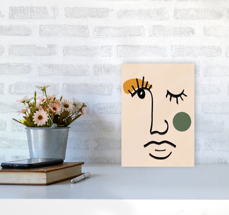 Absract 3 Face Line Art Art Print by Essentially Nomadic A4 Black Frame