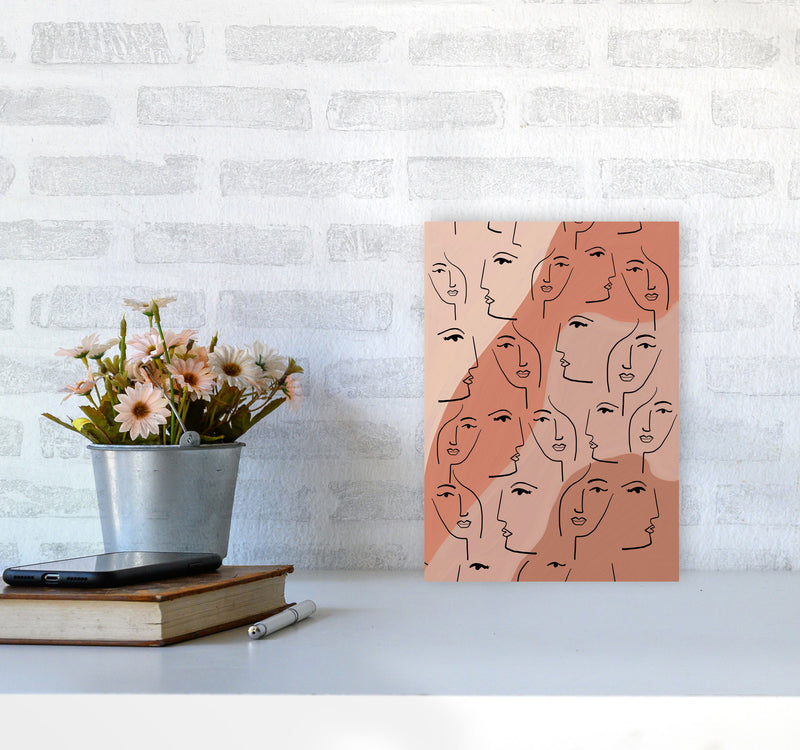 Faces Art Print by Essentially Nomadic A4 Black Frame