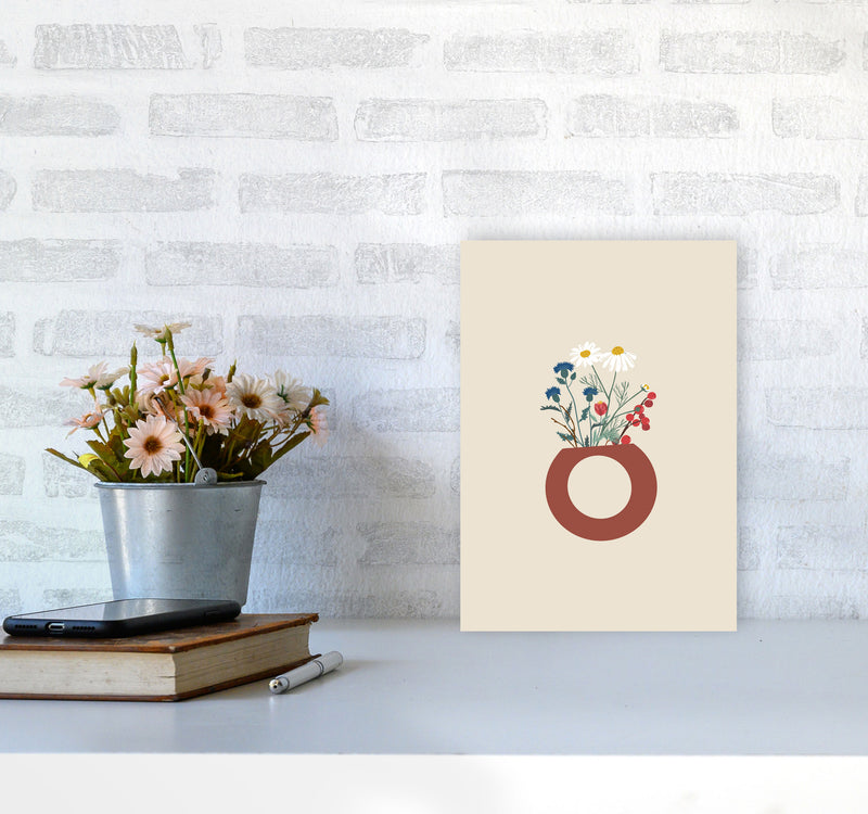 Vase With Flowers Art Print by Essentially Nomadic A4 Black Frame