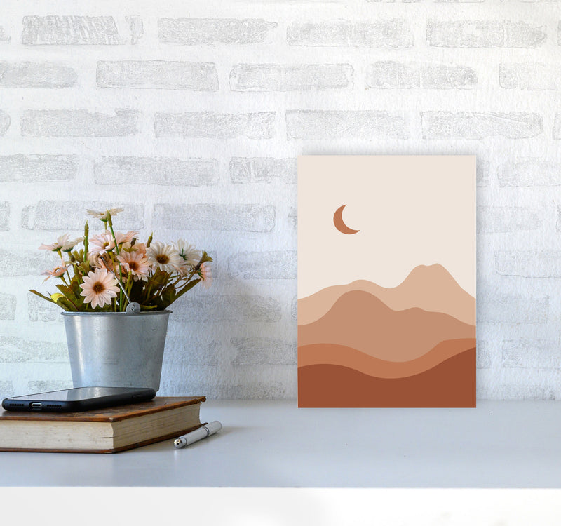 Mountain Landscape Art Print by Essentially Nomadic A4 Black Frame