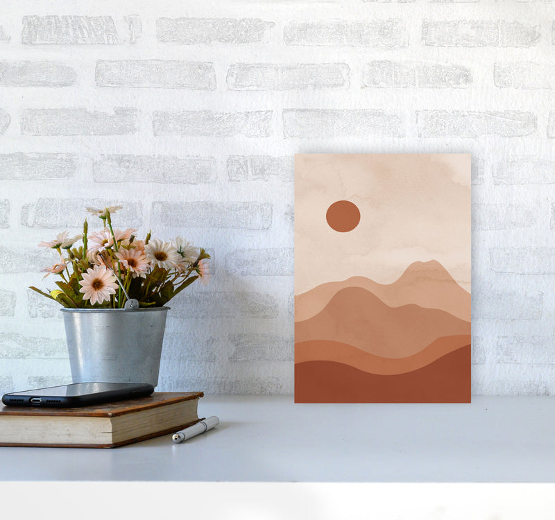 Mountain Landscapesun Art Print by Essentially Nomadic A4 Black Frame