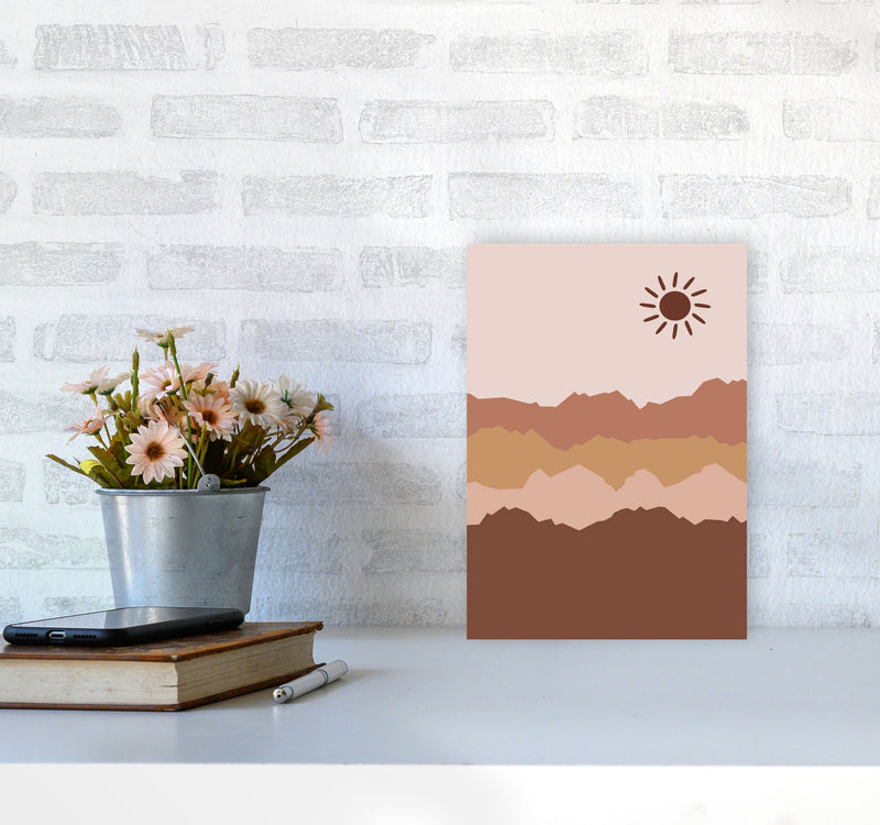 Mountain Sun Art Print by Essentially Nomadic A4 Black Frame