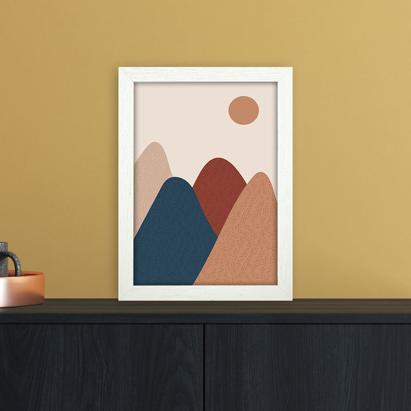 Mountain Sun Art Print by Essentially Nomadic A4 Oak Frame