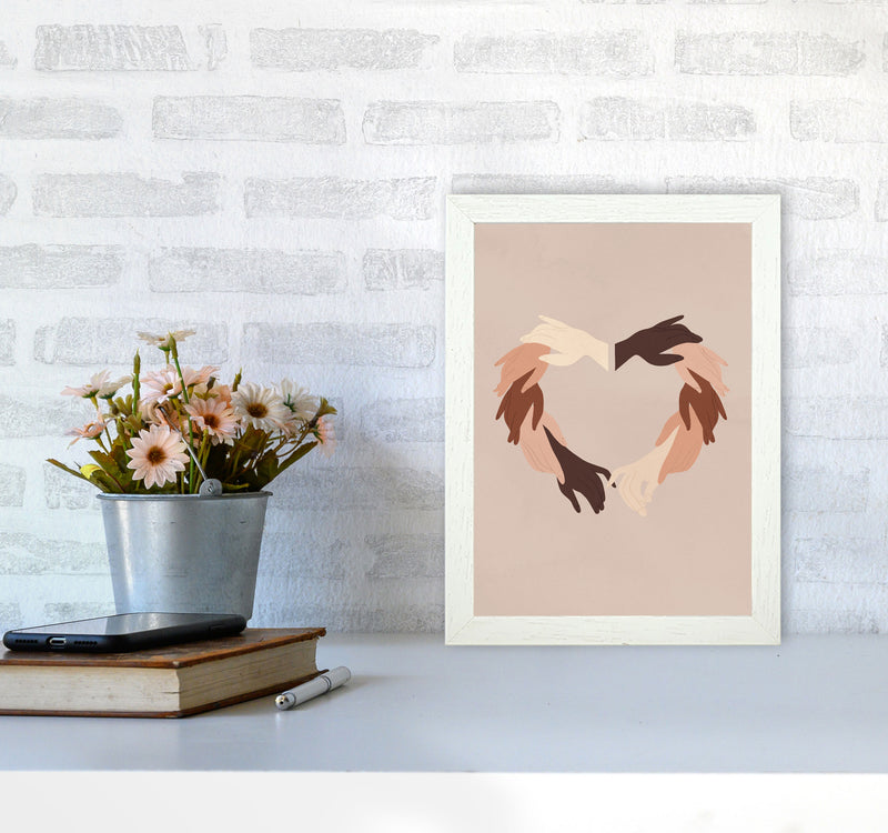 Hands Art Print by Essentially Nomadic A4 Oak Frame