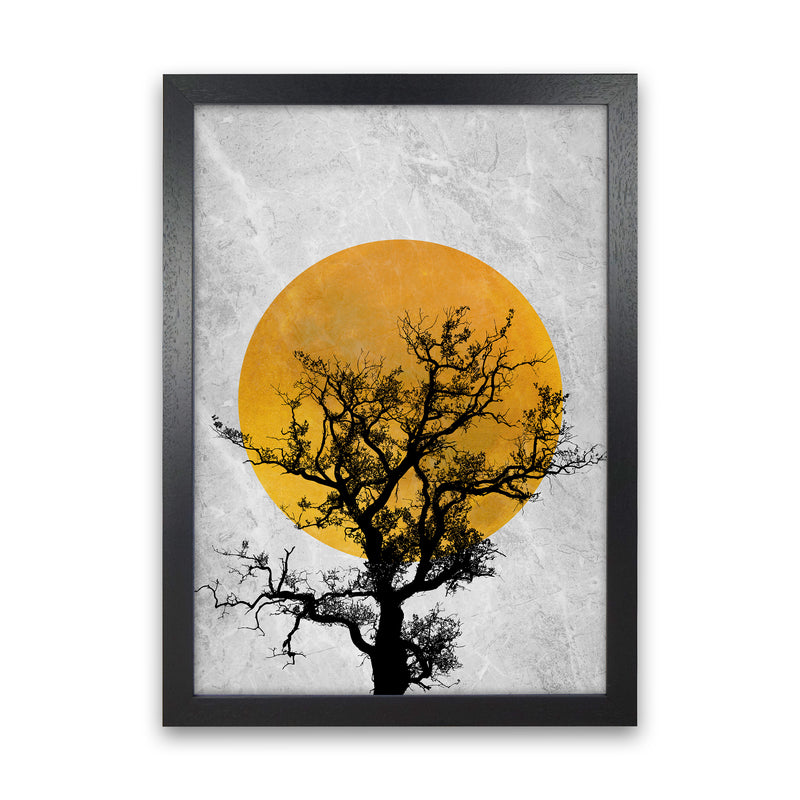 The Sunset Tree Art Print by Essentially Nomadic Black Grain