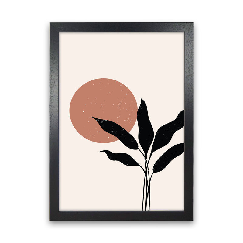 Abstract Leaf Sun Art Print by Essentially Nomadic Black Grain
