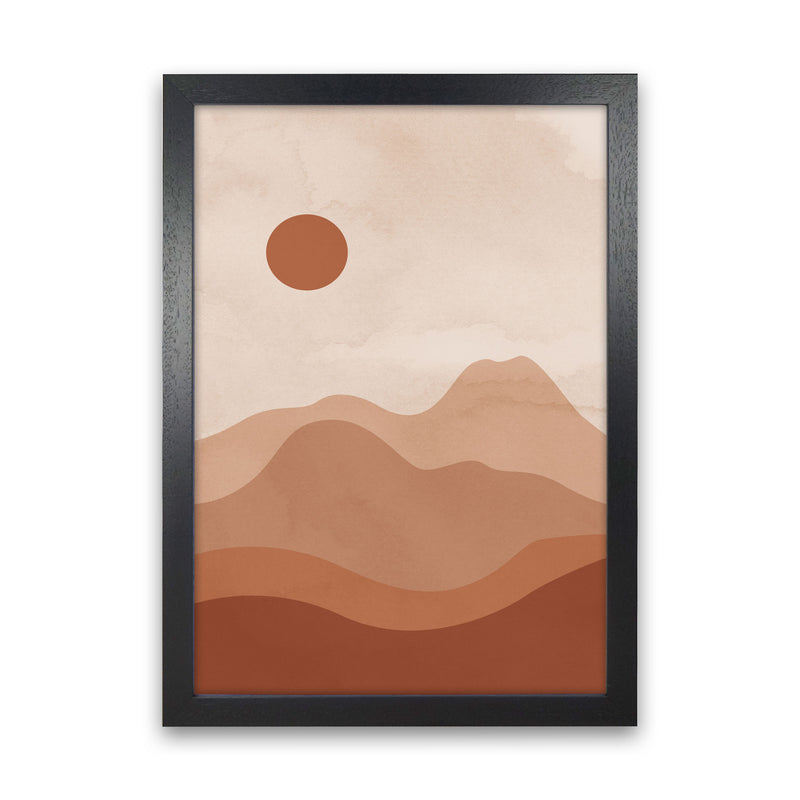 Mountain Landscapesun Art Print by Essentially Nomadic Black Grain