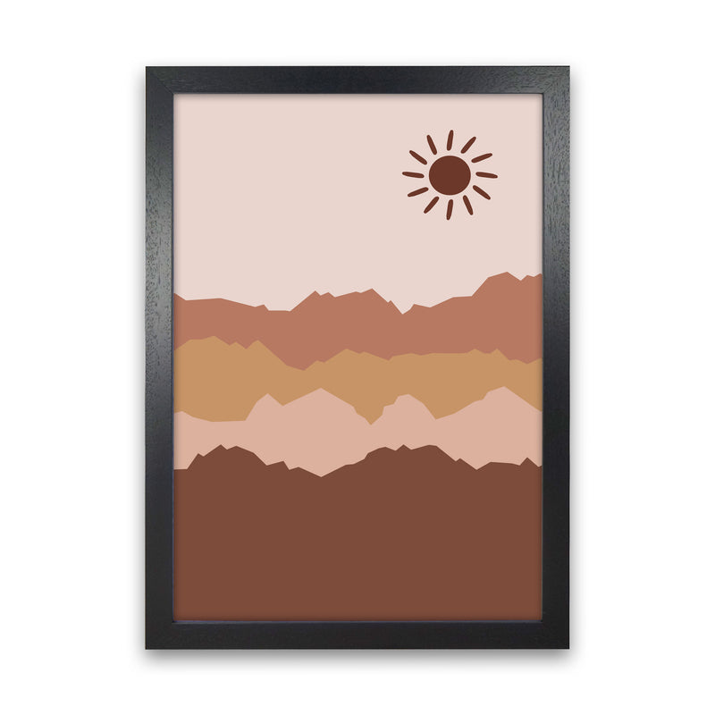 Mountain Sun Art Print by Essentially Nomadic Black Grain