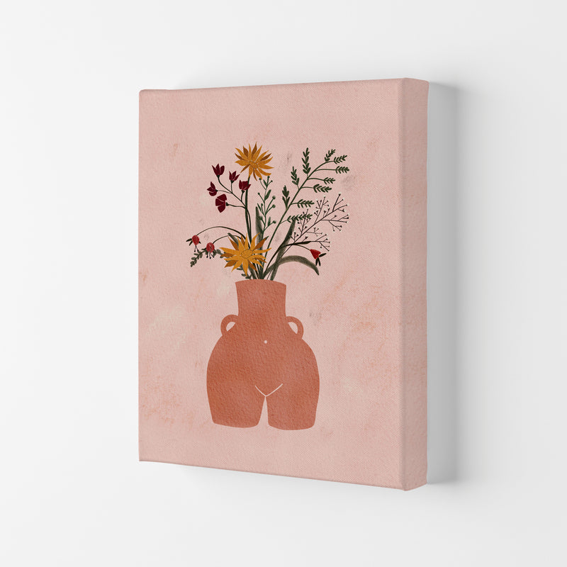 Figure Vase Flowers Art Print by Essentially Nomadic Canvas