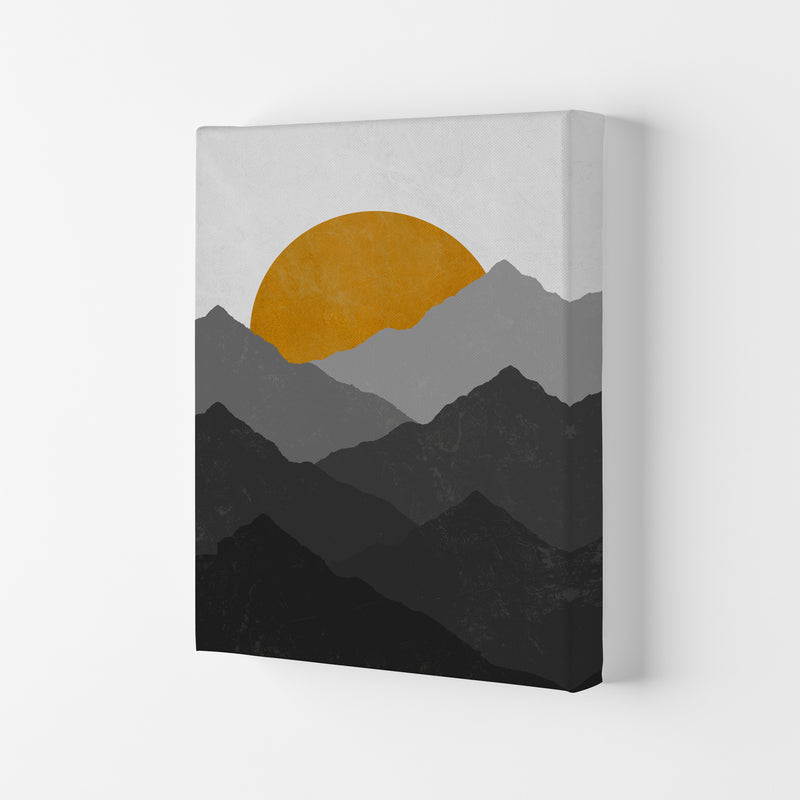 Mountain Sun Yellow Art Print by Essentially Nomadic Canvas