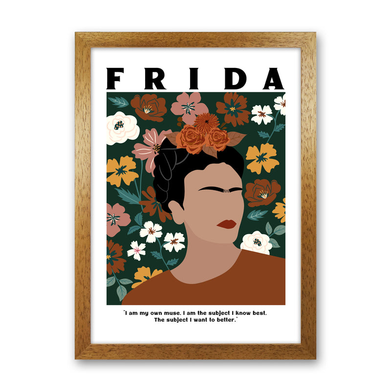 Frida Floral Art Print by Essentially Nomadic Oak Grain