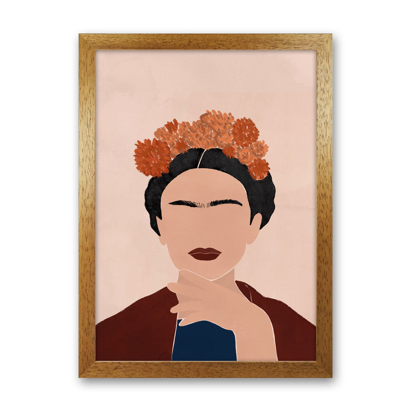 Frida Illustration Art Print by Essentially Nomadic Oak Grain