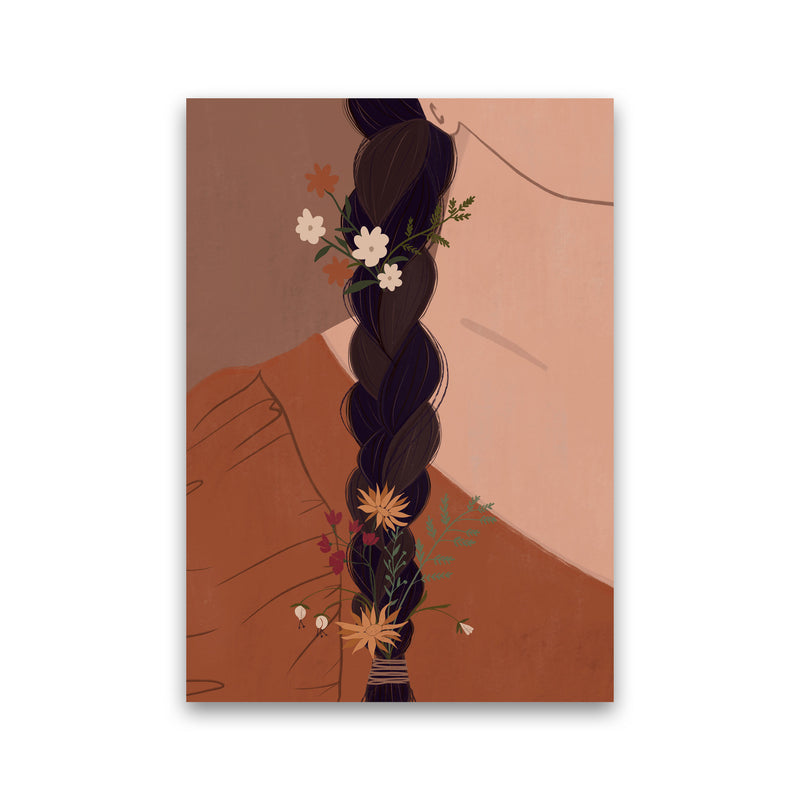 Girl Wildflower Art Print by Essentially Nomadic Print Only