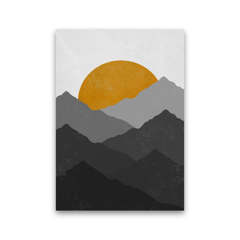 Mountain Sun Yellow Art Print by Essentially Nomadic Print Only