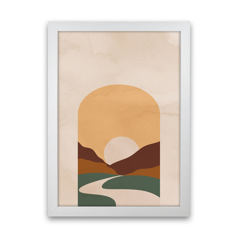 Road Sunset Art Print by Essentially Nomadic White Grain
