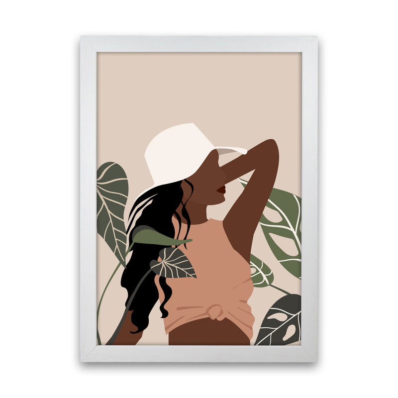 Girl Black Woman Art Print by Essentially Nomadic White Grain
