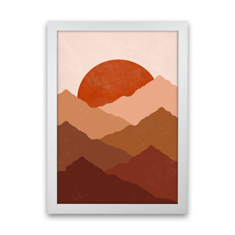 Mountain Sunset Art Print by Essentially Nomadic White Grain