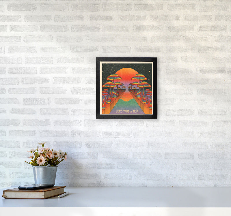 Rainbow - Take A Trip - Final Art Print by Inktally3030 White Frame