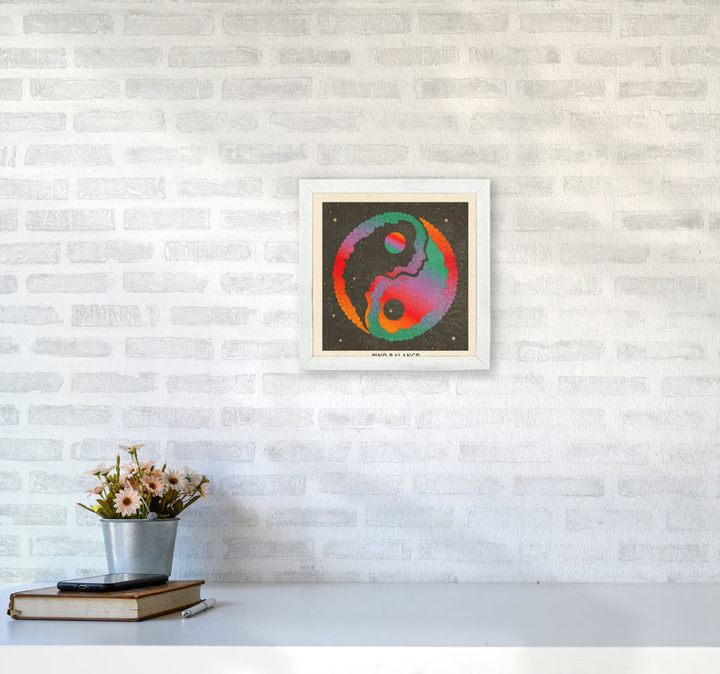 Find Balance Art Print by Inktally3030 Oak Frame