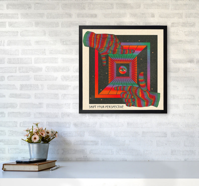 Shift Your Perspective Art Print by Inktally5050 White Frame