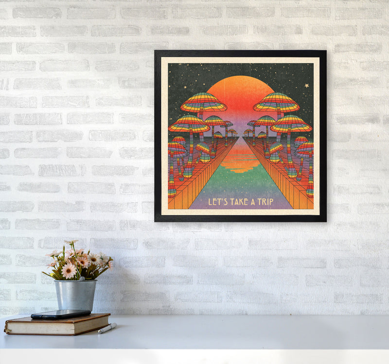 Rainbow - Take A Trip - Final Art Print by Inktally5050 White Frame