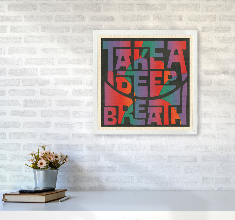Deep Breath Final Art Print by Inktally5050 Oak Frame