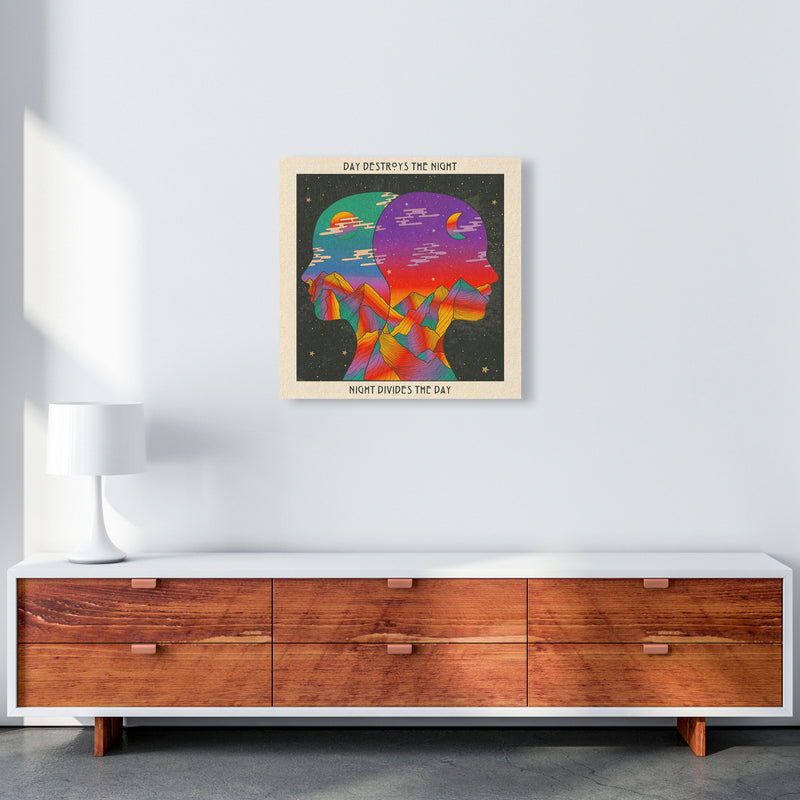 Doors Day And Night Art Print by Inktally 60x60 Canvas