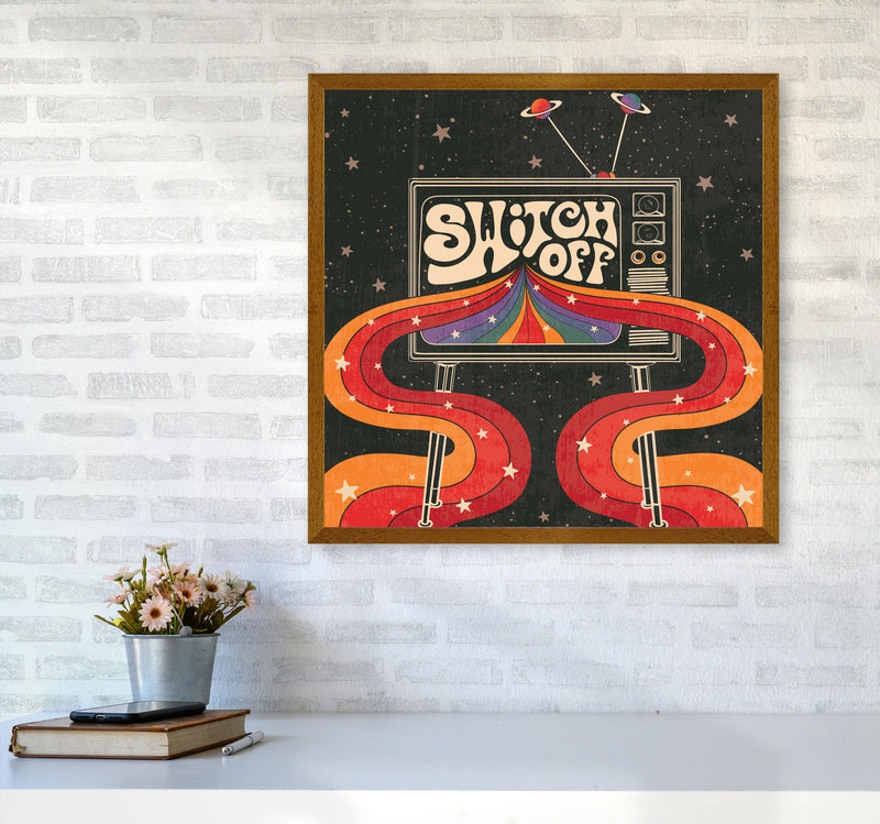 Switch Off, Rainbow Retro Tv Art Print by Inktally6060 Print Only